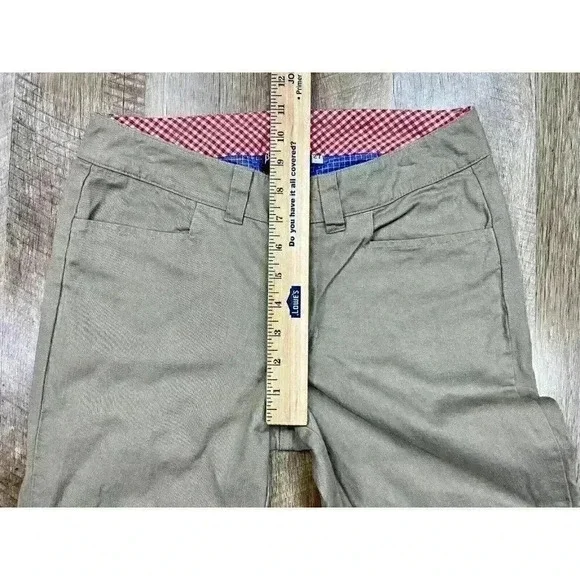 Betabrand Womens 27 Reflective Lined Roll Cuffs Work Pants Khaki Tan Straight - Picture 7 of 8